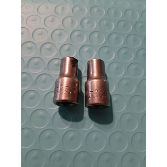 Vintage Lot 2 Craftsman 7/32" 6 And 12 Point 1/4" Drive Sockets Tools - Picture 2 of 4